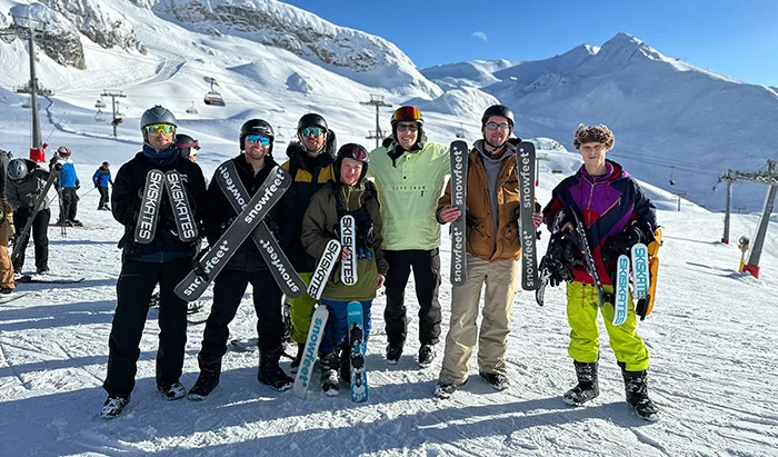 crew on slope