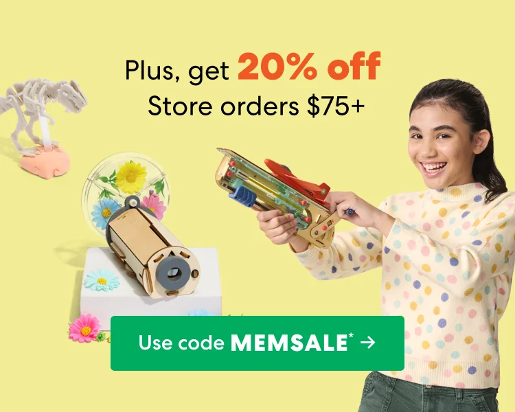 Plus, get 20% off Store orders $75+. Use code discount code.