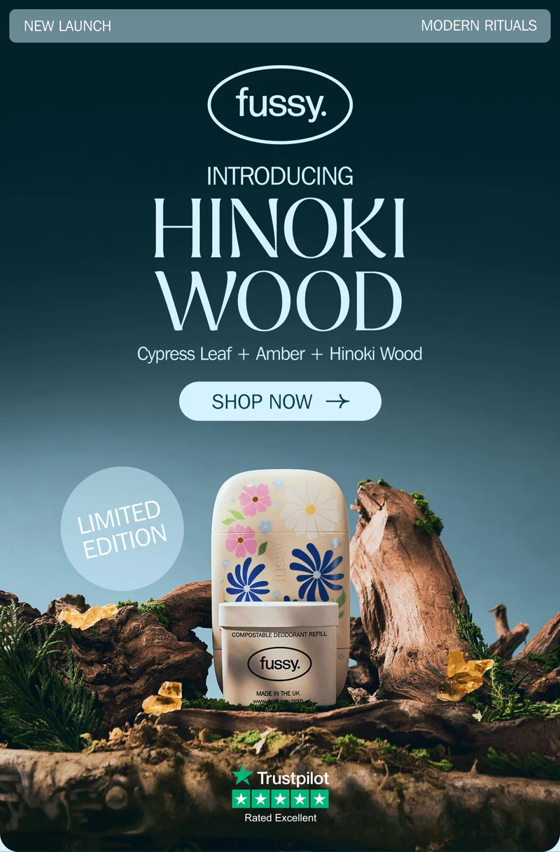 fussy. - New Launch - Modern Rituals Limited Edition - Introducing Hinoki Wood - Cypress Leaf + Amber + Hinoki Wood | SHOP NOW