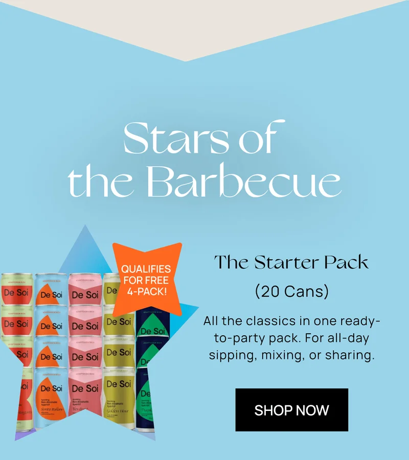 Stars of the Barbecue  |  The Starter Pack (20 cans) All the classics in one ready-to-party pack. For all-day sipping, mixing, or sharing.   | CTA: SHOP NOW