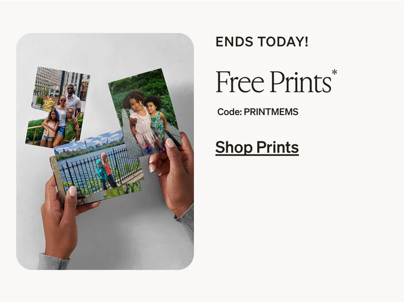 Up to 50% Off Everything, 4 Freebies, Free Prints, Free Shipping on Cards