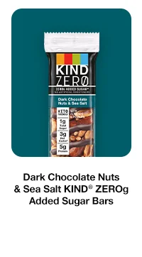 Dark Chocolate Nuts and Sea Salt KIND® ZEROg Added Sugar Bars