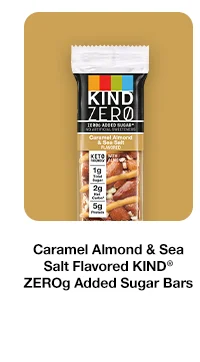 Caramel Almond and Sea Salt KIND® ZEROg Added Sugar Bars