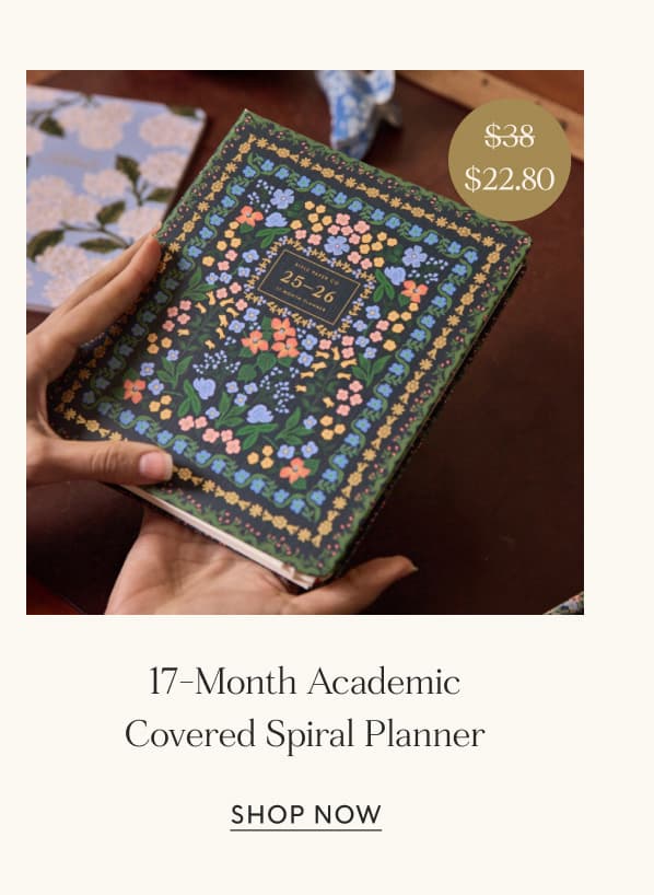 17-Month Academic Covered Spiral Planner Shop NOW