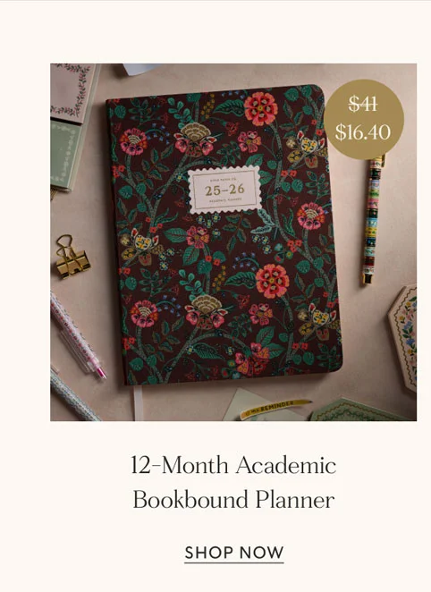 12-Month Academic Bookbound Planner Shop NOW