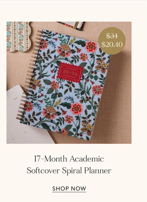 17-Month Academic Softcover Spiral Planner Shop NOW