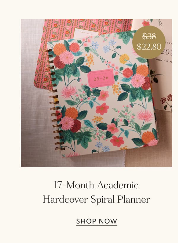 17-Month Academic Hardcover Spiral Planner Shop NOW