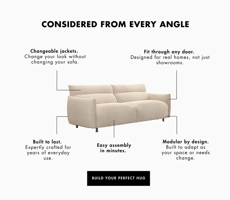 Considered from every angle - build your perfect Hug