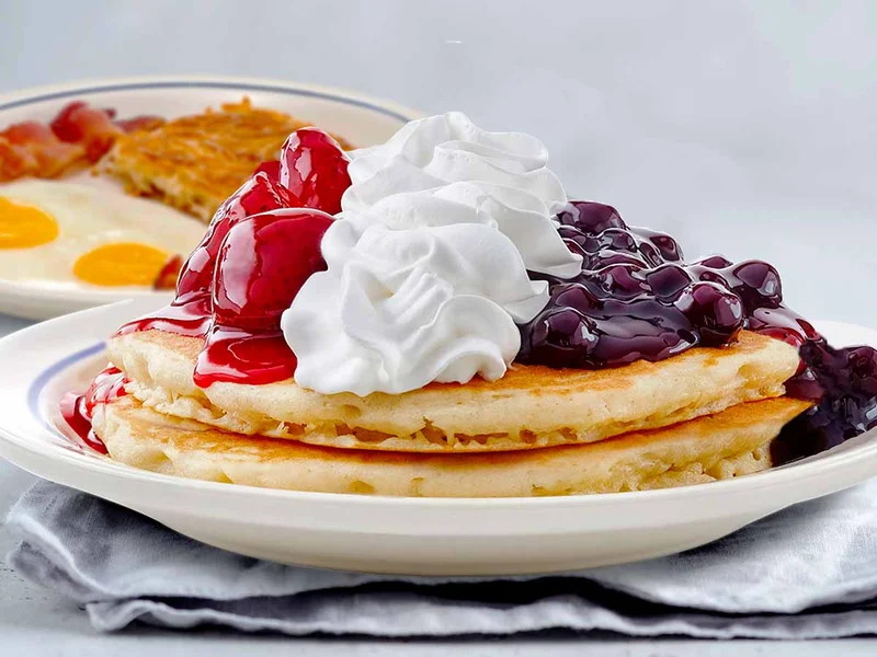 Red, White, and Blueberry Pancake Combo