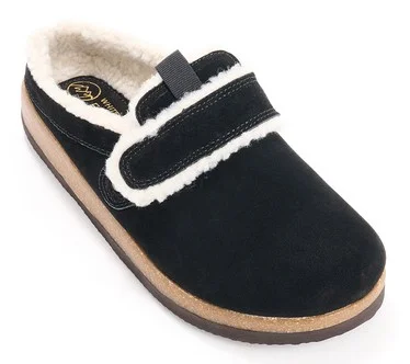 White Mountain Leather Clogs with Faux Fur - Baylen