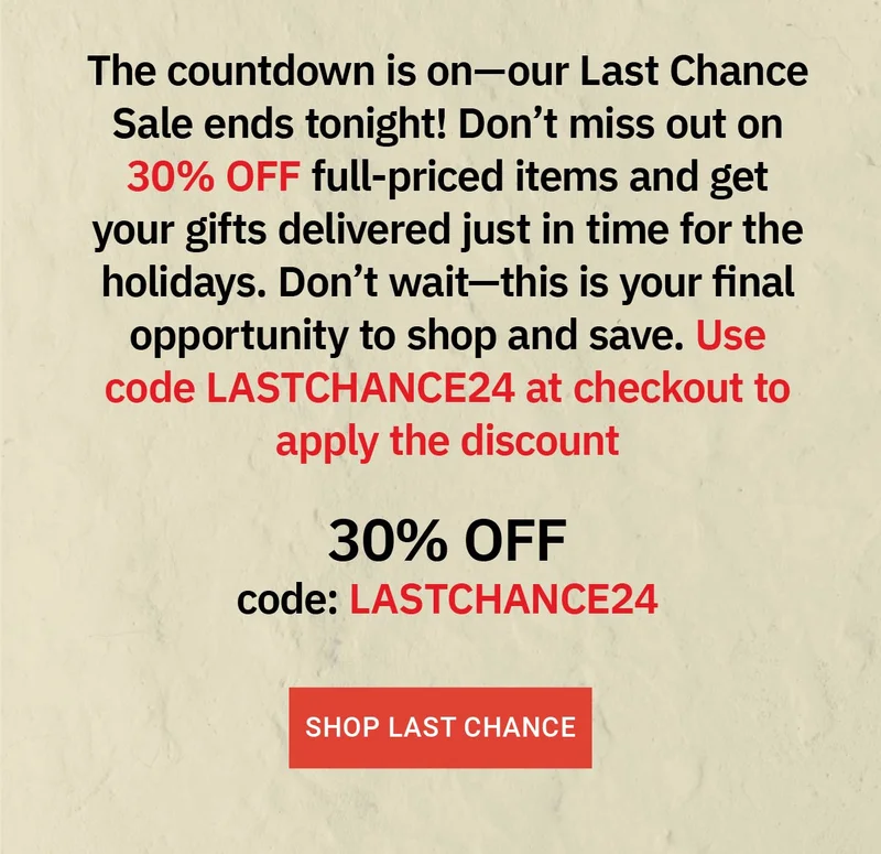 Last Chance Sale