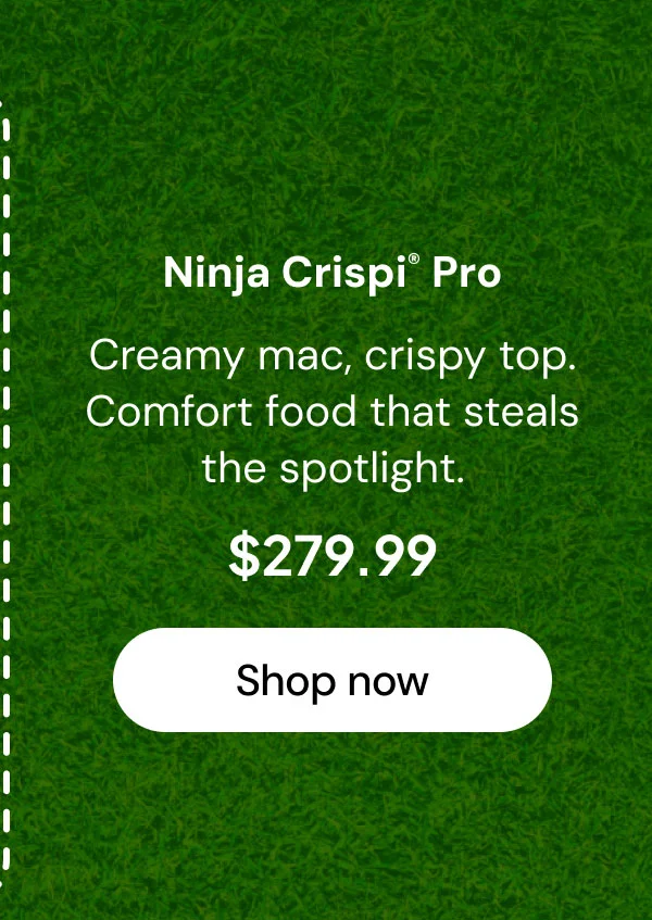 Ninja Crispi® Pro-- Creamy mac, crispy top. Comfort food that steals the spotlight.