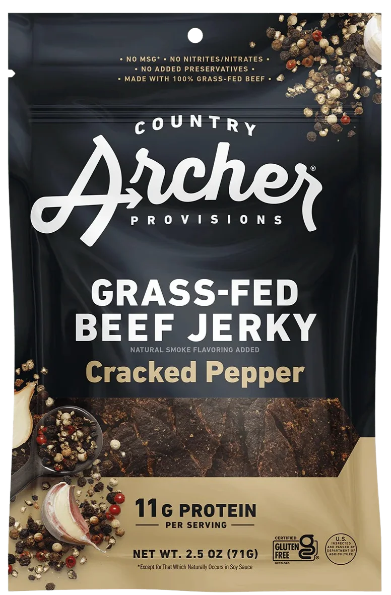 Image of Country Archer Cracked Pepper Grass-Fed Beef Jerky