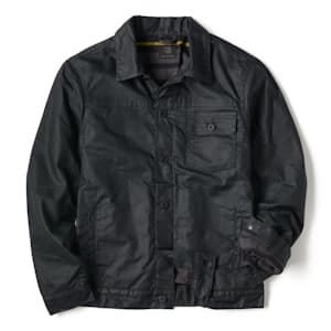 Cash Flannel-Lined Waxed Trucker Jacket