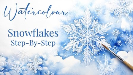 Painting Snowflakes: Simple Watercolor Exercises to Improve Brush Control