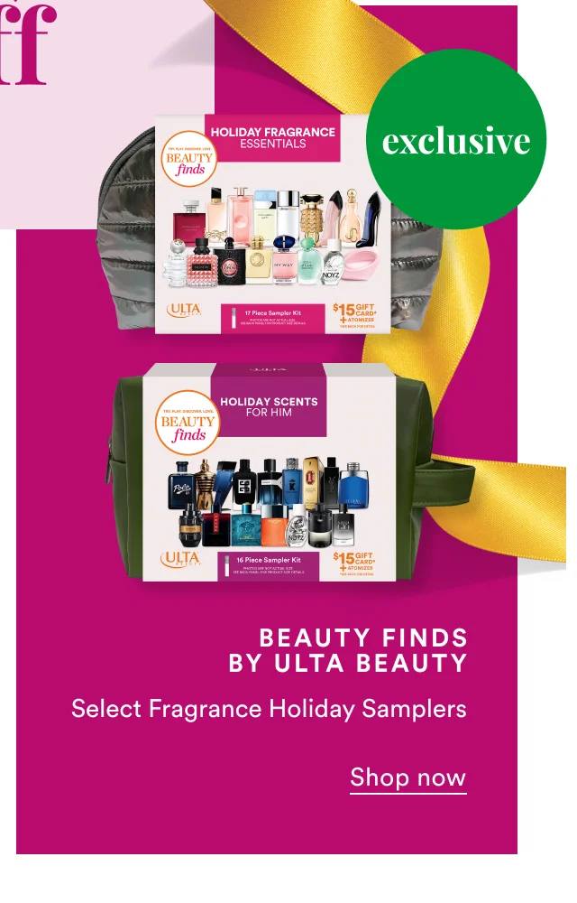 Beauty Finds by Ulta Beauty | 50% off | Select Fragrance Holiday Samplers | Shop now