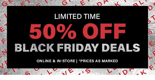 50% Off Black Friday Deals