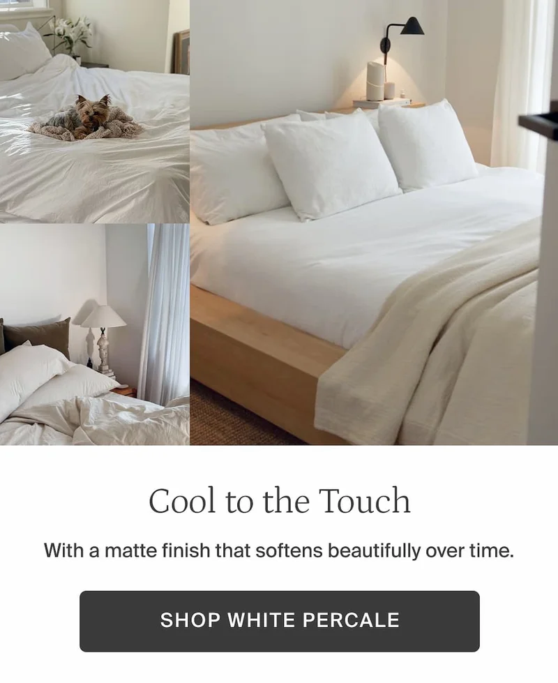 Shop white percale