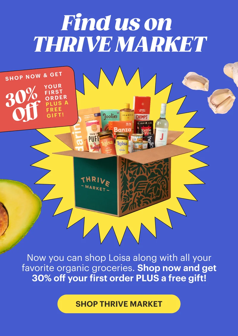 Find us on THRIVE MARKET SHOP THRIVE MARKET