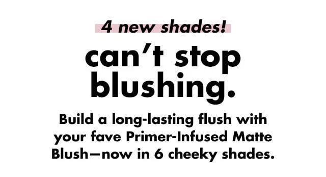 can't stop blushing