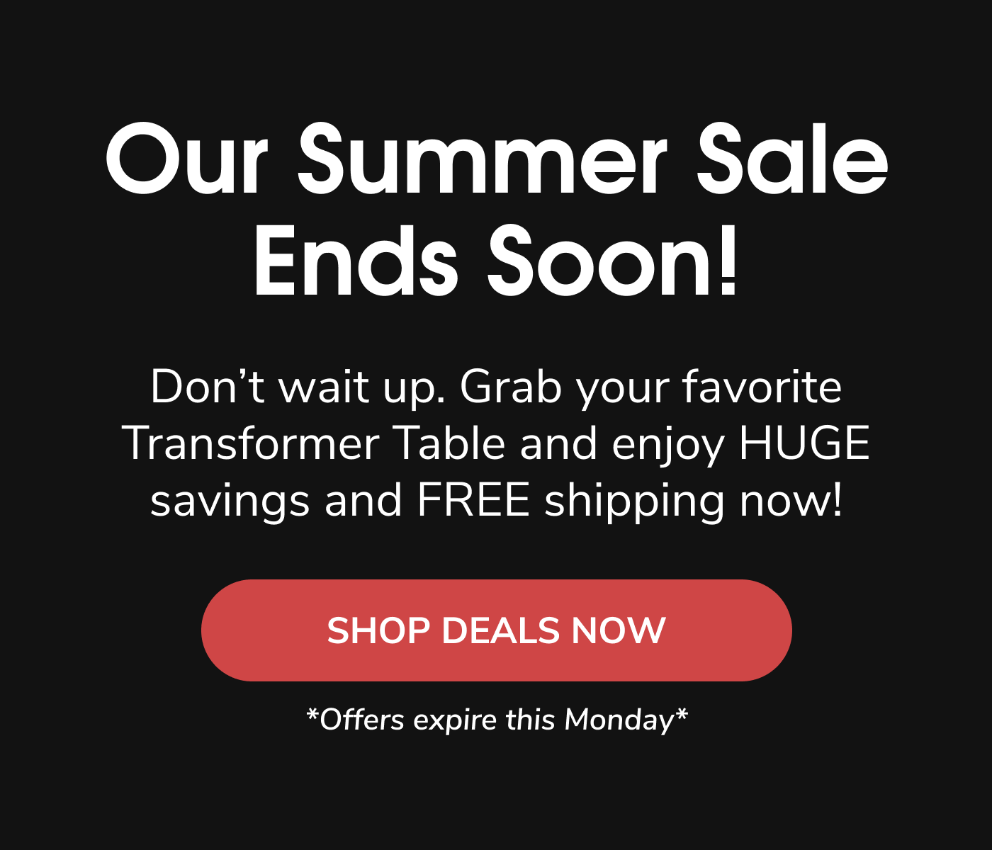 Sale Ends Soon!