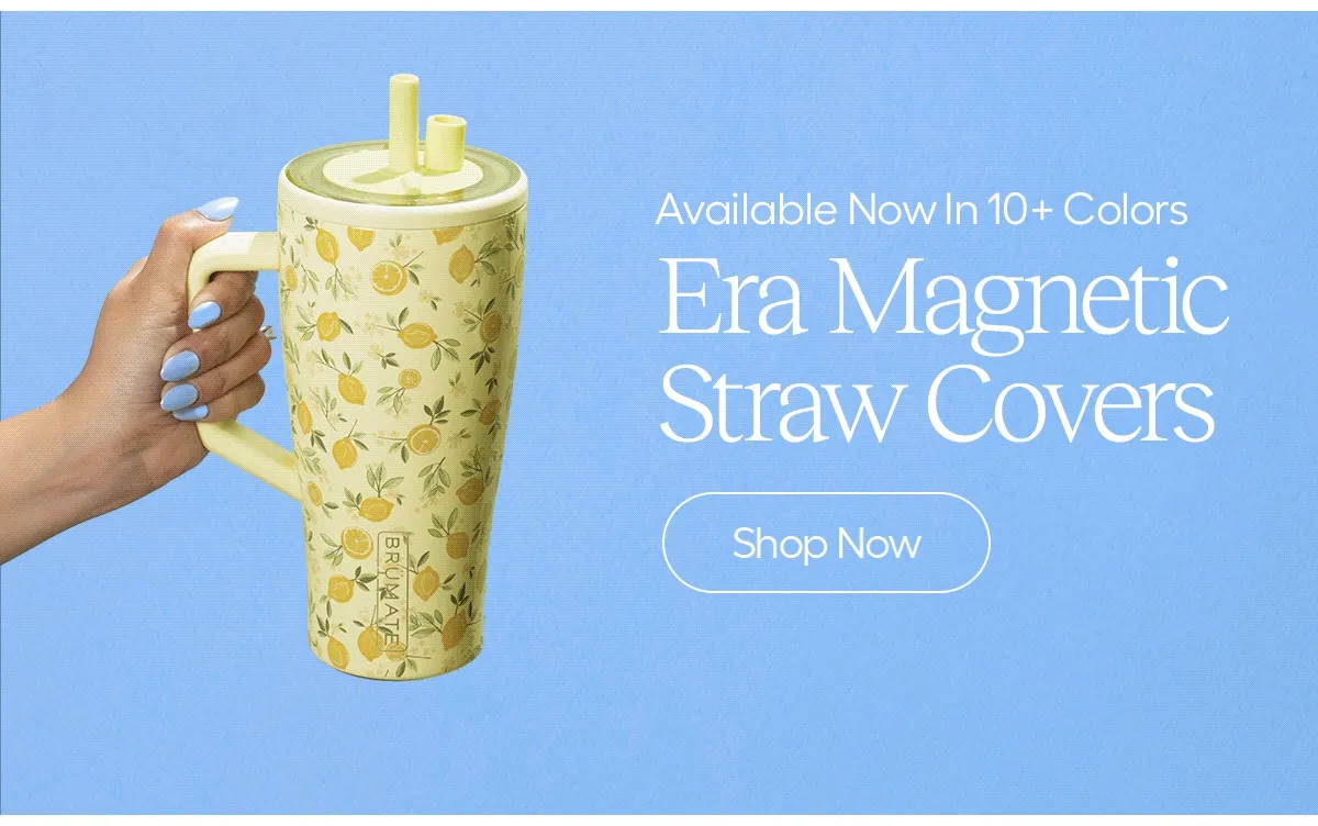 Available now in 10+ Colors, Era Magnetic straw Covers - shop now