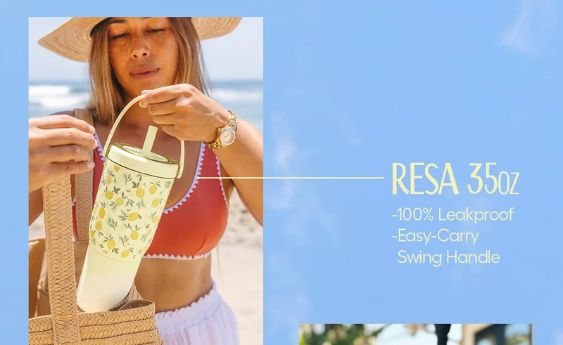 Resa 35oz: 100% Leakproof, Easy-Carry Wing Handle
