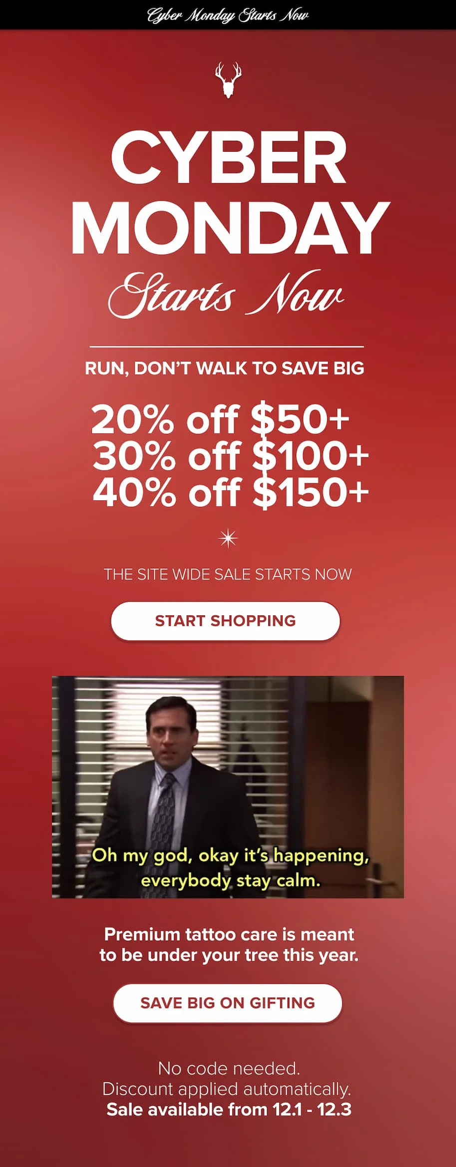 Cyber Monday [ Start Shopping ]