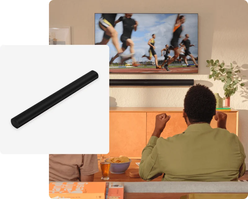Sonos Arc in front of tv watching tracking