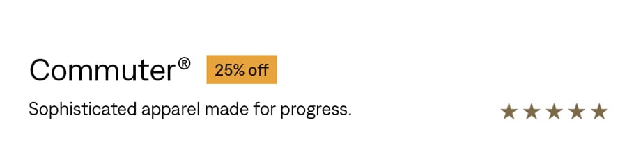 25% off Commuter®