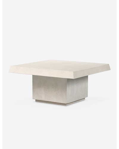 Avila Indoor / Outdoor Square Coffee Table by Amber Lewis x Four Hands-Aged White