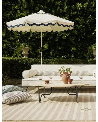Market Umbrella by Business & Pleasure Co.-Riviera White + Navy