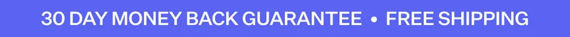 30 day money back guarantee | Free shipping