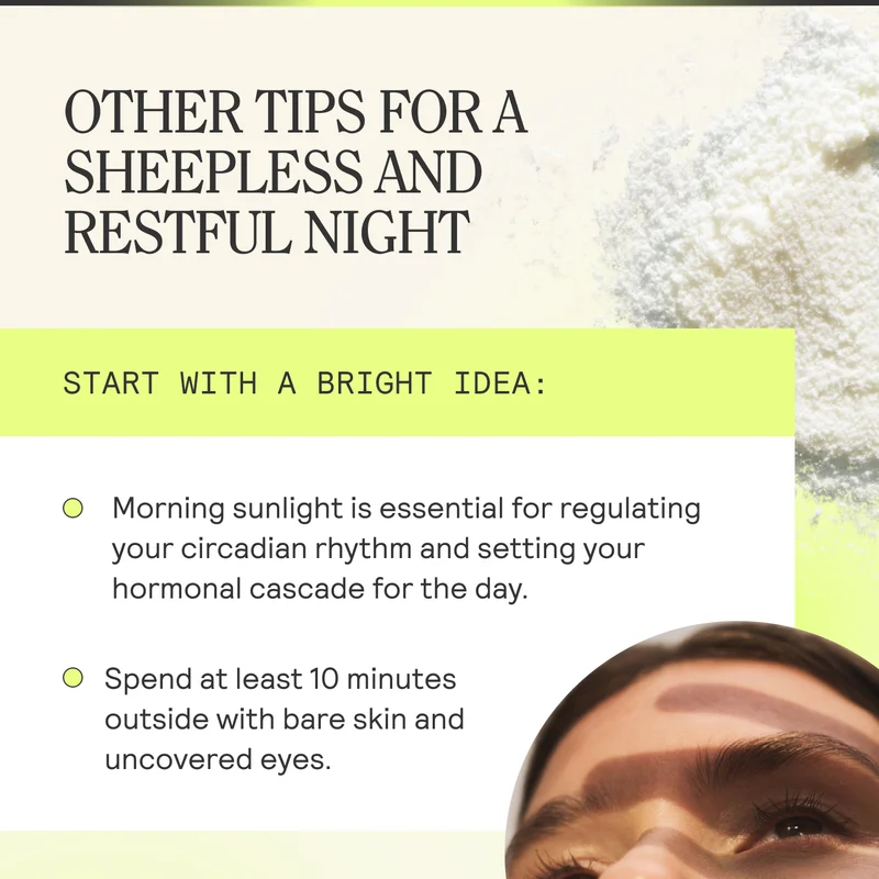Other tips for sheepless and restful night
