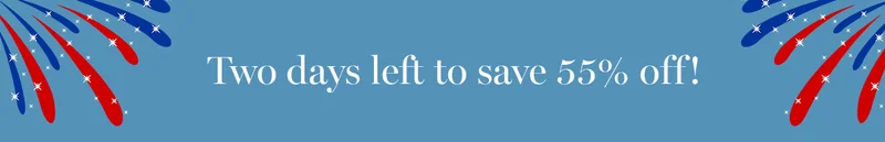 Two days left to save 55% off!