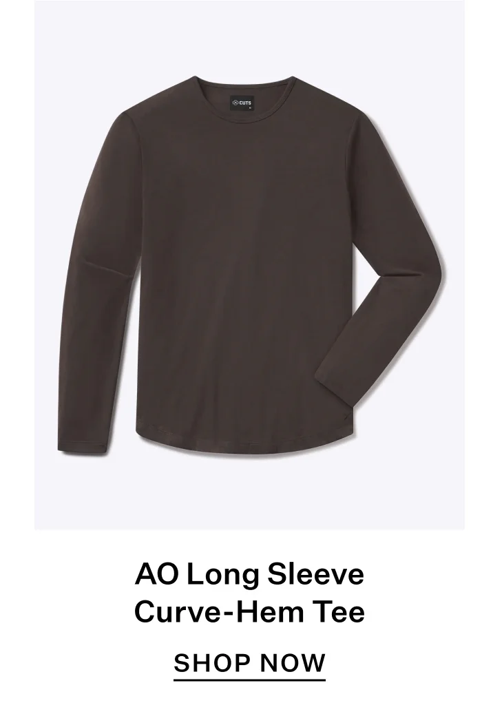 AO Long Sleeve Curve-Hem Tee