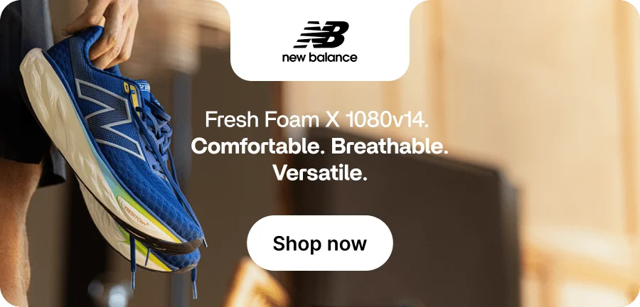 New Balance: Fresh Foam X 1080v14. Comfortable. Breathable. Versatile.