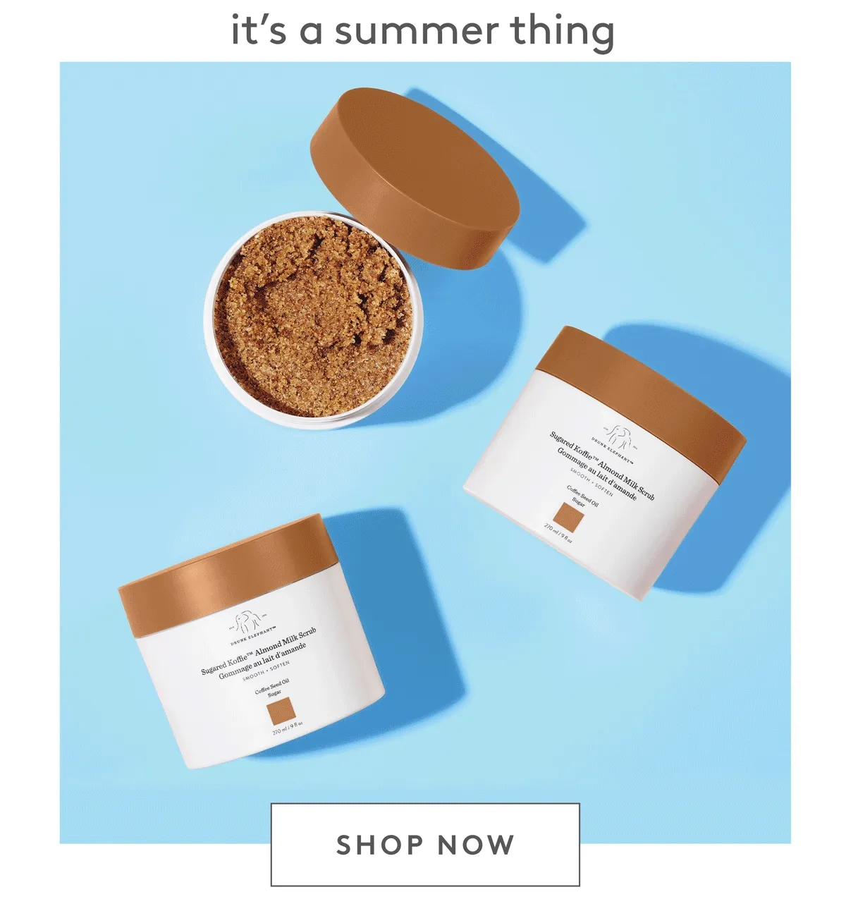 It's a summer thing. Featuring T.L.C Glycolic Lotion, Koffie Body Scrub, D-Bronzi