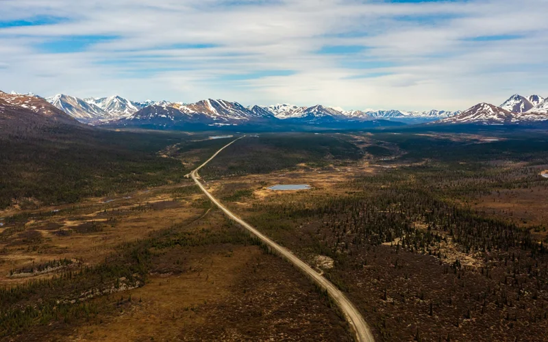 The 135-mile Denali Highway stretches across Alaska from Cantwell to Paxson.