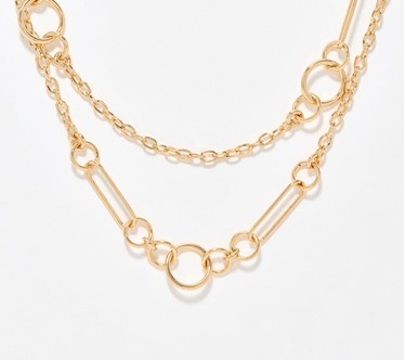 Susan Graver Multi Chain and Loop Necklace