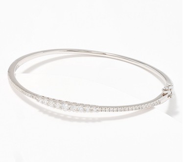Fire Light Lab Grown Diamond 1 cttw Graduating Bangle, Sterl