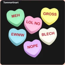Rude Candy Hearts T-Shirt