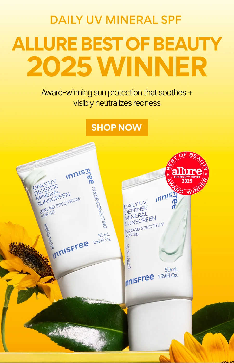 ALLURE BEST OF BEAUTY 2025 WINNER: DAILY UV MINERAL SUNSCREEN