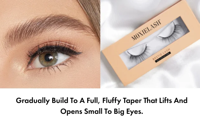 gradually build to a full, fluffy taper that lifts and opens small to big eyes.