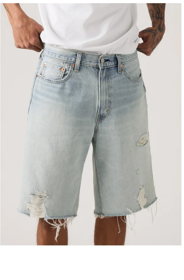 LIGHT WASH SHORTS