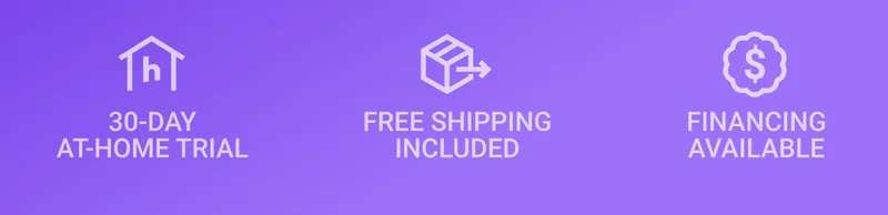 30-day at-home trial. Free shipping included. Financing available.