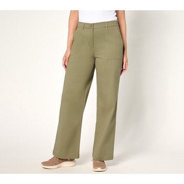 Martha Stewart Signature Tall Twill Wide Leg Pants