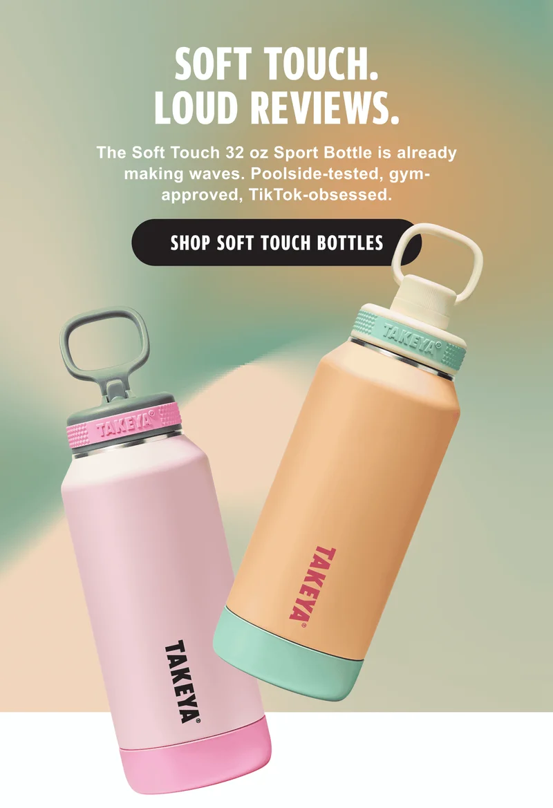 Soft Touch. Loud Reviews. | The Soft Touch 32 oz Sport Bottle is already making waves. Poolside-tested, gym-approved, TikTok-obsessed. | Shop Soft Touch Bottles