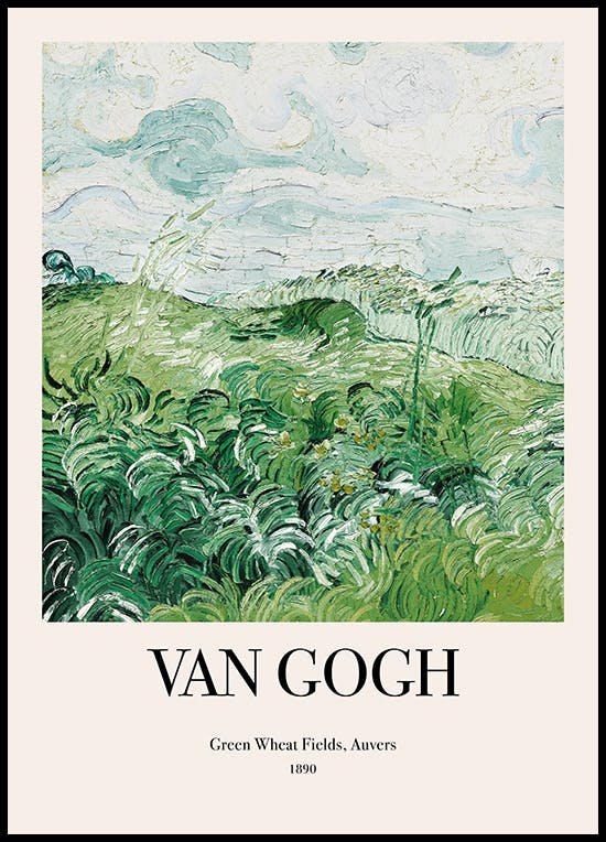 Van Gogh - Green Wheat Fields, Auvers No2 Poster