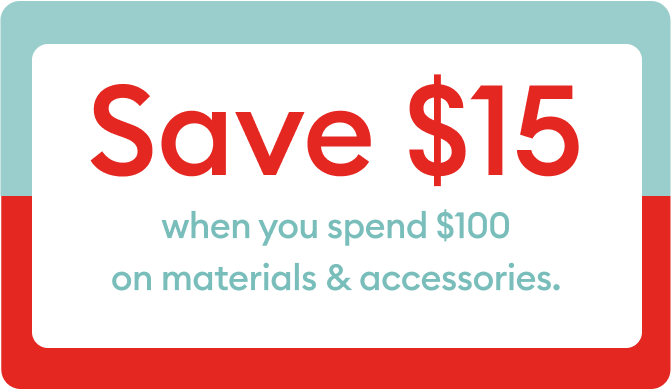 Spend $100 Save $15.